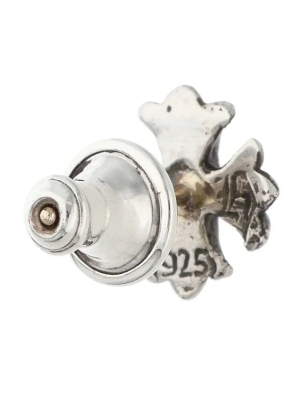 Chrome Hearts No2 CH Pls CH Plus Stud Silver Earrings